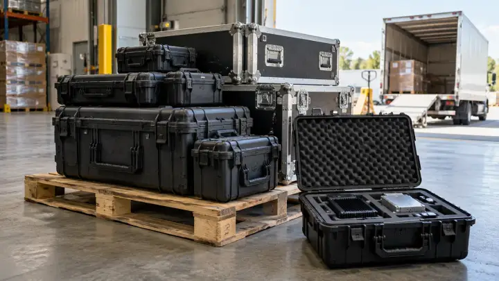 Protective shipping cases for valuable electronic equipment