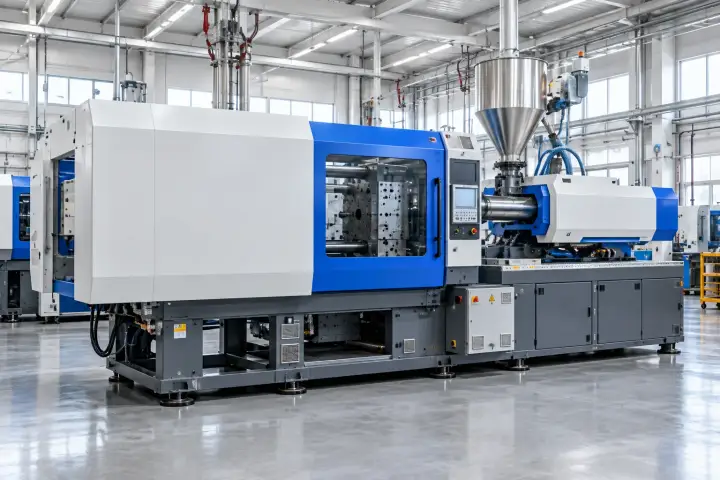 Injection moulding machine in an orderly manufacturing area