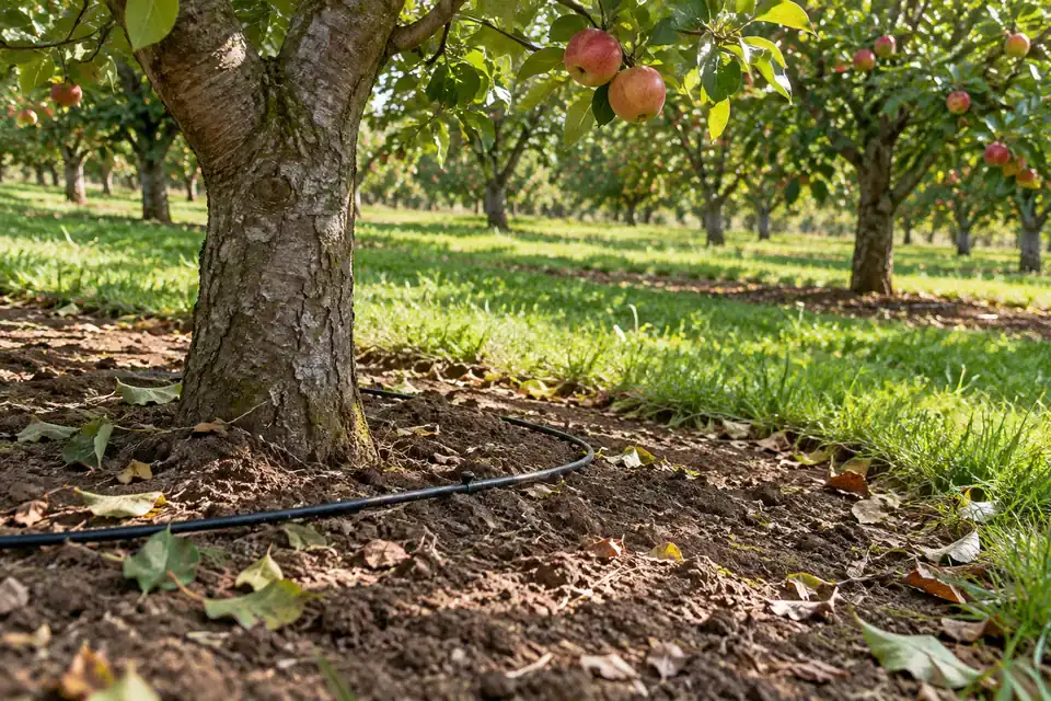 Apple orchard irrigation zones: illustrative soil-monitoring application environment