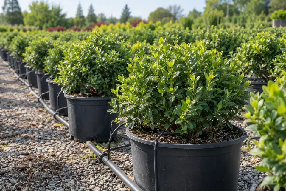 Container-grown ornamental nurseries: illustrative soil-monitoring application environment