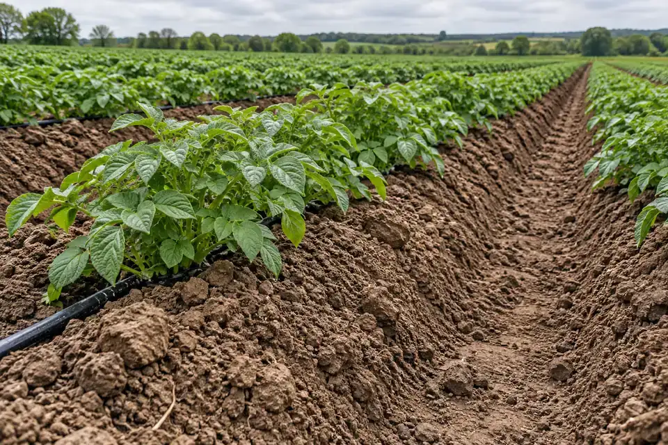 Potato ridges & root crops: illustrative soil-monitoring application environment