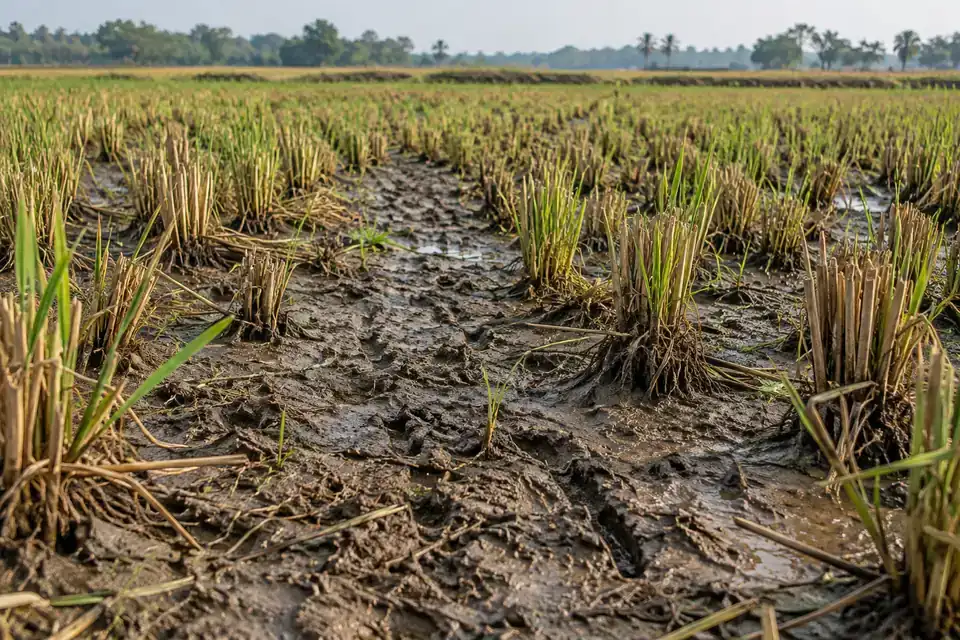 Rice rotations & drained-field intervals: illustrative soil-monitoring application environment