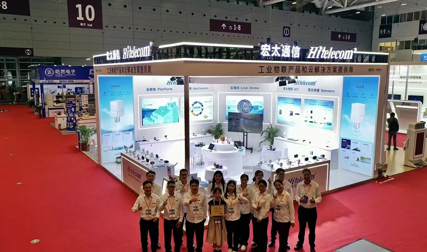 Hitelecom team at their exhibition booth
